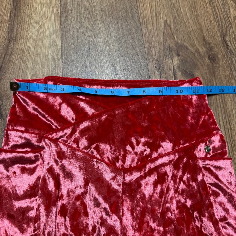 Fabletics High Waisted Crushed Velour Cross Over Leggings Strawberry Red Small - Picture 10 of 11